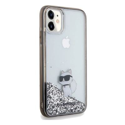 4. Karl Lagerfeld Liquid Glitter Choupette case for iPhone 11 / Xr - transparent