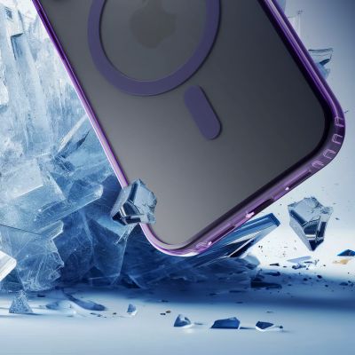 2. 3mk Frosty MagCase for Apple iPhone 16E - Purple