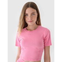 Women's crop top slim plain 4F 4FRAW24TTSHF2581-54S