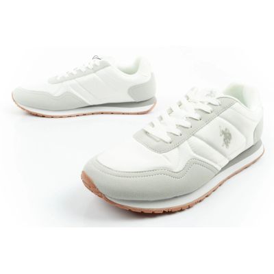 8. US Polo Assn sports shoes sneakers men's fashionable comfortable white