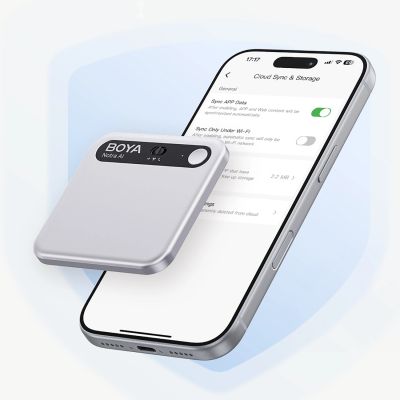 11. BOYA Notra Voice Recorder with AI Transcription - Silver