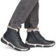 11. Women's leather ankle boots, insulated, black, Rieker 45946-00