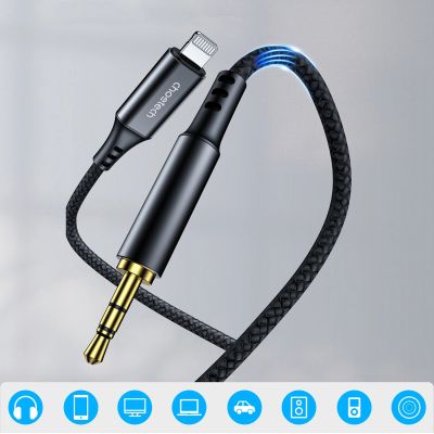 2. Choetech AUX007 Lighting / mini jack 3.5mm cable 1 m - black