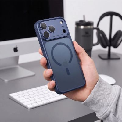 7. Tech-Protect MagPrime MagSafe CC Case for iPhone 18 Pro / 17 Pro - Matte Navy Blue