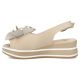3. Women's leather wedge sandals beige Filippo DS7045/26