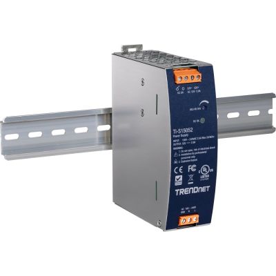 6. TRENDnet DIN-Rail Power Supply, 150W, 52V DC, 2.89A, AC to DC