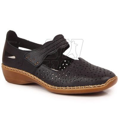 4. Rieker W RKR139 leather shoes, navy blue