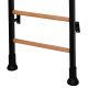 17. GYMNASTIC WOODEN AND METAL EXTENSION WALL BAR WITH METAL HANDLE IN OAK COLOUR BENCHK 511