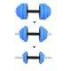 21. HMS SGG30 BAR 2-in-1 weight set (barbell and dumbbells) 30 kg