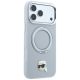 4. Karl Lagerfeld with Ring Stand 360 Karl Head Pin MagSafe Case for iPhone 18 Pro Max / 17 Pro Max - Gray