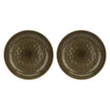 Set of 2 Concerto Grigio Tortora Round Bowls - Gray-Brown, 30 cm