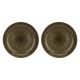 Set of 2 Concerto Grigio Tortora Round Bowls - Gray-Brown, 30 cm