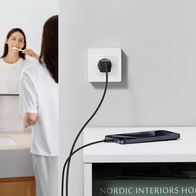 11. Baseus GaN5 30W Wall Charger with 100W USB-C to USB-C Cable - Black