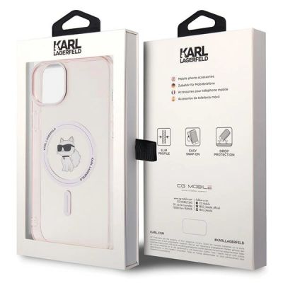 8. Karl Lagerfeld IML Choupette MagSafe case for iPhone 15 Plus - pink