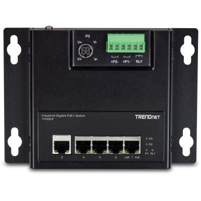 2. TRENDnet 5 Port Gigabit Unmanaged PoE+ FA Metal Industrial Switch