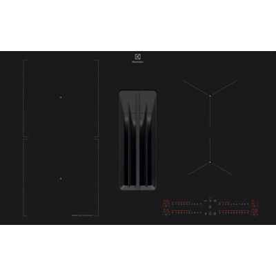 Induction hob with built-in extractor hood ELECTROLUX ECC83443CZ SaphirMatt black matt 80 cm