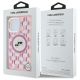 8. Karl Lagerfeld IML Monogram Karl & Choupette Head MagSafe iPhone 16 Pro Case - Pink
