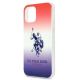 6. US Polo Assn. Gradient Pattern Collection iPhone 12 mini Case - Red and Blue
