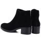 10. Women's leather ankle boots with a block heel, black Sergio Leone BT-52-S