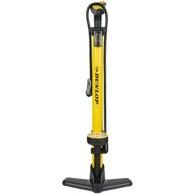 7. DUNLOP WORKSHOP BICYCLE PUMP 230PSI (16BAR) WITH MANOMETER YELLOW
