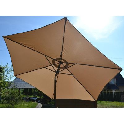 5. GARDEN UMBRELLA 300CM FOLDING BEIGE