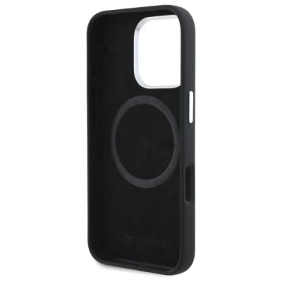 7. Mercedes MEHMP16L23SUVSK iPhone 16 Pro 6.3" black/black hardcase Silicone Vertical Tonal Stripes MagSafe