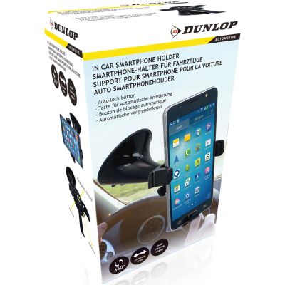 4. DUNLOP UNIVERSAL CAR PHONE HOLDER, 360-DEGREE ROTATION, SUCTION CUP