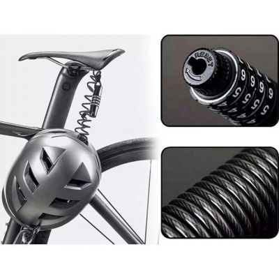 4. Rockbros T609 combination bike lock, 1.5 m – black