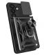 7. Hybrid Armor Camshield Case with Stand and Camera Cover for Samsung Galaxy M06 5G / F06 5G - Black
