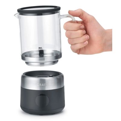 7. Graef MS802 Automatic Milk Frother/Warmer Black, Stainless Steel