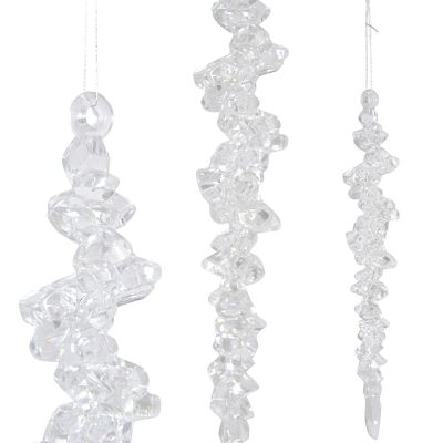 4. Safe Plastic Christmas Tree Icicles, Height: 18 cm, 7 pcs, MICA