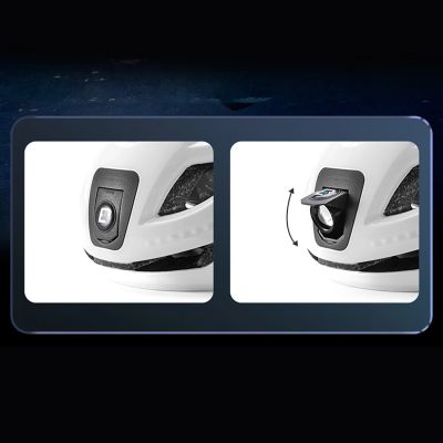 6. Rockbros ZK-077 Bicycle Helmet with Integrated Multi-Directional Lighting 57-61 cm - White