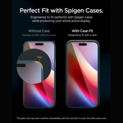 10. Spigen Glas.tR EZ Fit Pro HD AC 2-Pack Tempered Glass for iPhone 18 Pro / 17 Pro / 17 / 16 Pro