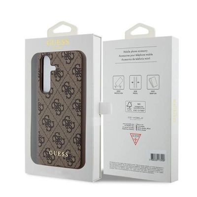 8. Guess 4G Metal Gold Logo case for Samsung Galaxy S24 - brown