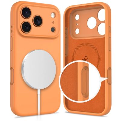 2. Tech-Protect Silicone MagSafe Case for iPhone 17 Pro - Orange