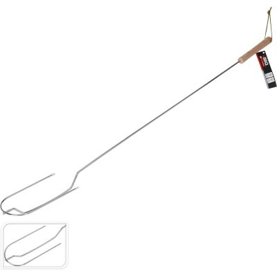 5. 100CM CAMPING FORK WITH WOODEN HANDLE