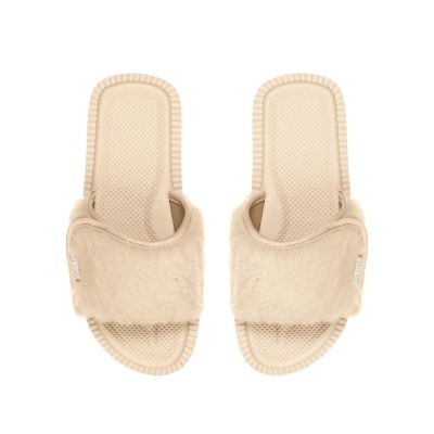 10. Kubota flip-flops with velcro and beige fur K24AW-100-001-03-1