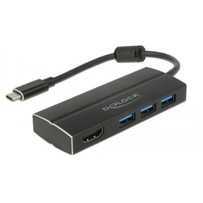 DeLOCK 63931 USB 3.2 Gen 1 (3.1 Gen 1) Type-C Docking Station Black