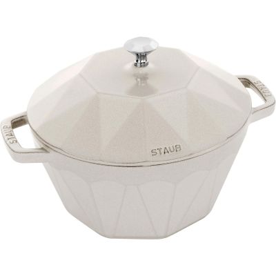STAUB LA COCOTTE Diamond Cast-Iron Pot, 2.8 L, Truffle