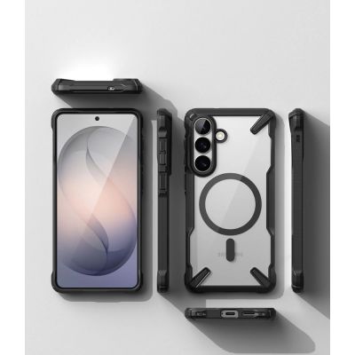 5. Ringke Fusion X Magnetic MagSafe Case for Samsung Galaxy S26+ - Clear Black