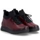9. Women's leather insulated ankle boots, burgundy Remonte Rieker D2V06-35