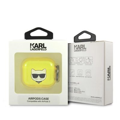 3. Karl Lagerfeld Choupette Case for AirPods 3 - Yellow