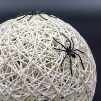 3. DECORATIVE BALL LAMP WITH SPIDER LED 15CM HALLOWEEN WHITE