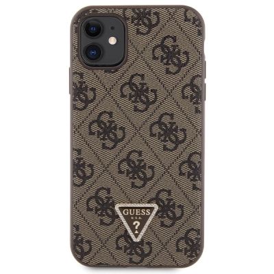 3. Guess GUHCN61P4TDSCPW Case for iPhone 11 / Xr - Brown Crossbody 4G Metal Logo