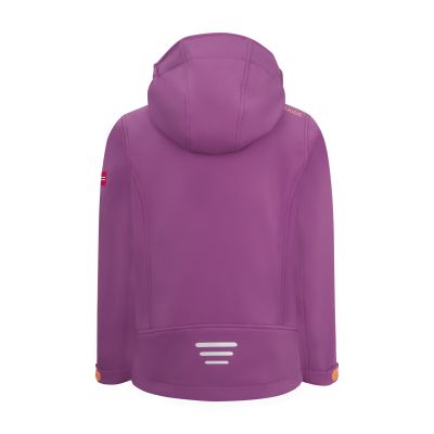 2. Trollkids Girls Trollfjord Jacket children's softshell jacket with hood, pink (175-242)