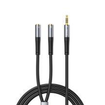 Orico AX2 audio adapter mini jack 3.5 mm headphone and microphone splitter 1 m - black