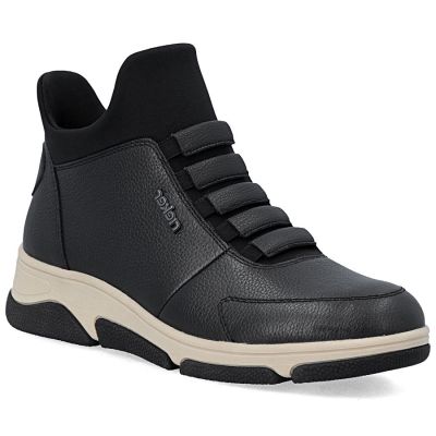 Women's leather ankle boots, insulated black Rieker L5651-01