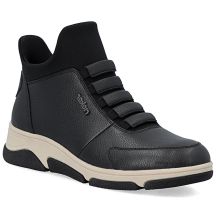 Women's leather ankle boots, insulated black Rieker L5651-01