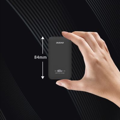 2. Dudao A65Q 65W GaN Travel Wall Charger USB-A / USB-C PD Ultra-Thin EU / US - Black