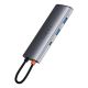 3. Baseus Metal Gleam Series multifunctional USB HUB 7in1 Type C HDMI TF PD card reader gray (WKWG020113)